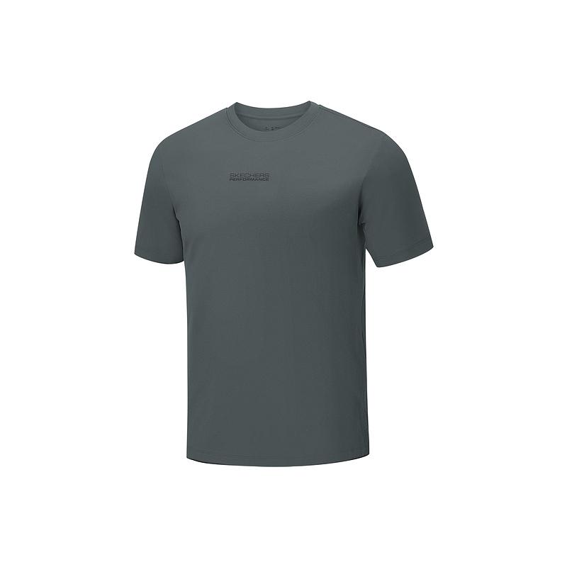 Skechers Solid Color Round Neck Pullover Breathable T-Shirt Men tops P226M142-006L M