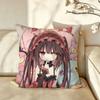 Anime KKurumiTTokisaki Cushion Cover Pillow Case Antidustmite Pillowcase Silky Short Plush Sofa Cushion Cover hot
