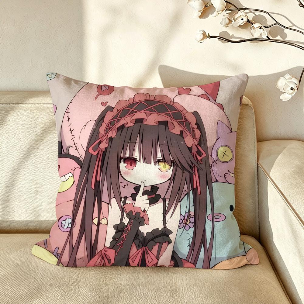Anime KKurumiTTokisaki Cushion Cover Pillow Case Antidustmite Pillowcase Silky Short Plush Sofa Cushion Cover hot
