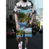 Fashion Men's Casual Suit 3D Casual Color Printing Summer T-shirt Shorts Simple