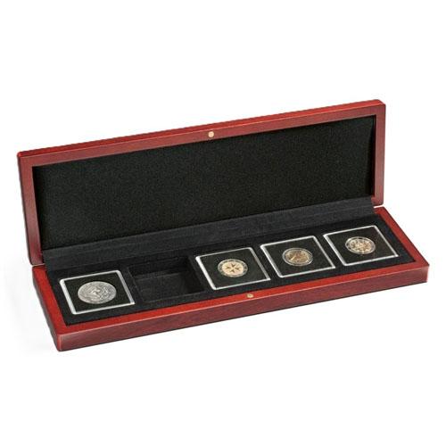 Leuchtturm Square-Spaced Volterra Coin Box (Black) (5 Coins)