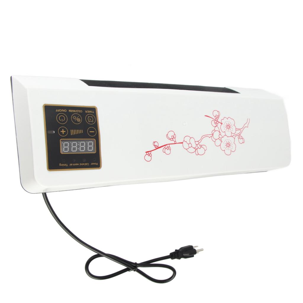 Elektrischer Klimaanlagenlüfter Wandmontage Einfache Bedienung Temperaturschutz Timer Heiz- und Kühlventilator