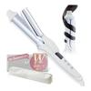 Curling Hair Iron 32mm, Silky White, Glossy Shine Plate, 13-level Temperature Adjustment 80-200, Automatic Power Off Function, PSE Certification,