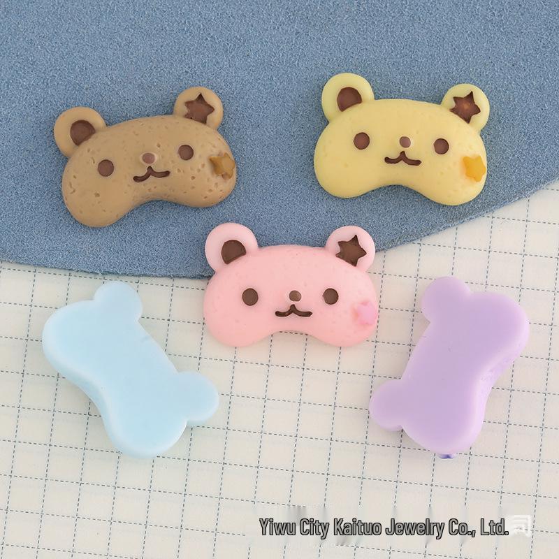 Cartoon Bear Eye Mask Series: DIY Phone Case, Hair Clip, Water Bottle Pendant, and Crocs Resin Accessories.