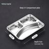 HUIHUADU Food-Grade Stainless Steel Partitioned Lunch Trays