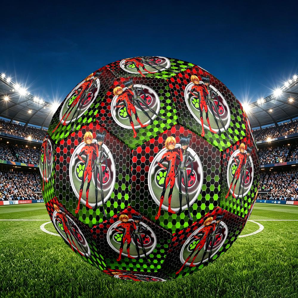 1pc Ladybug Pattern Football, Size 5 Soccer Ball Outdoor Athletic Training Ball, Unique Style, Exquisite Holiday Gift