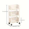 Multi-Tier Spa Storage Cart Organizer, Plastic Rolling Utility Rack with Wheels for Living Room, Bedroom, Dorm