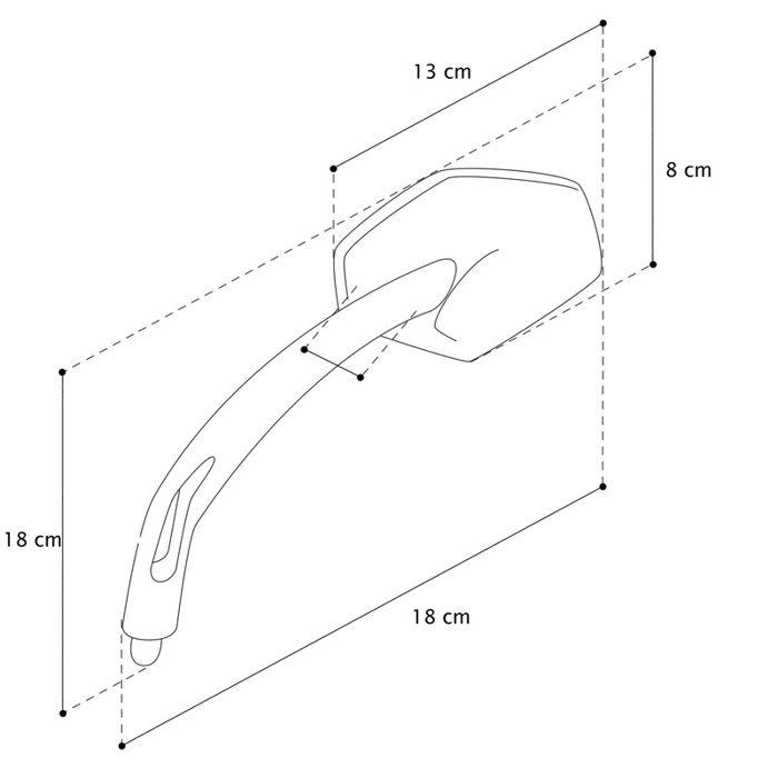Rétroviseur moto Craftride noir DP48