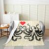 Contemporary Swirl Ring Line Art Pattern Comfortable Fleece Blanket Fit Living Room Bed Office All-match Simple Household Decor