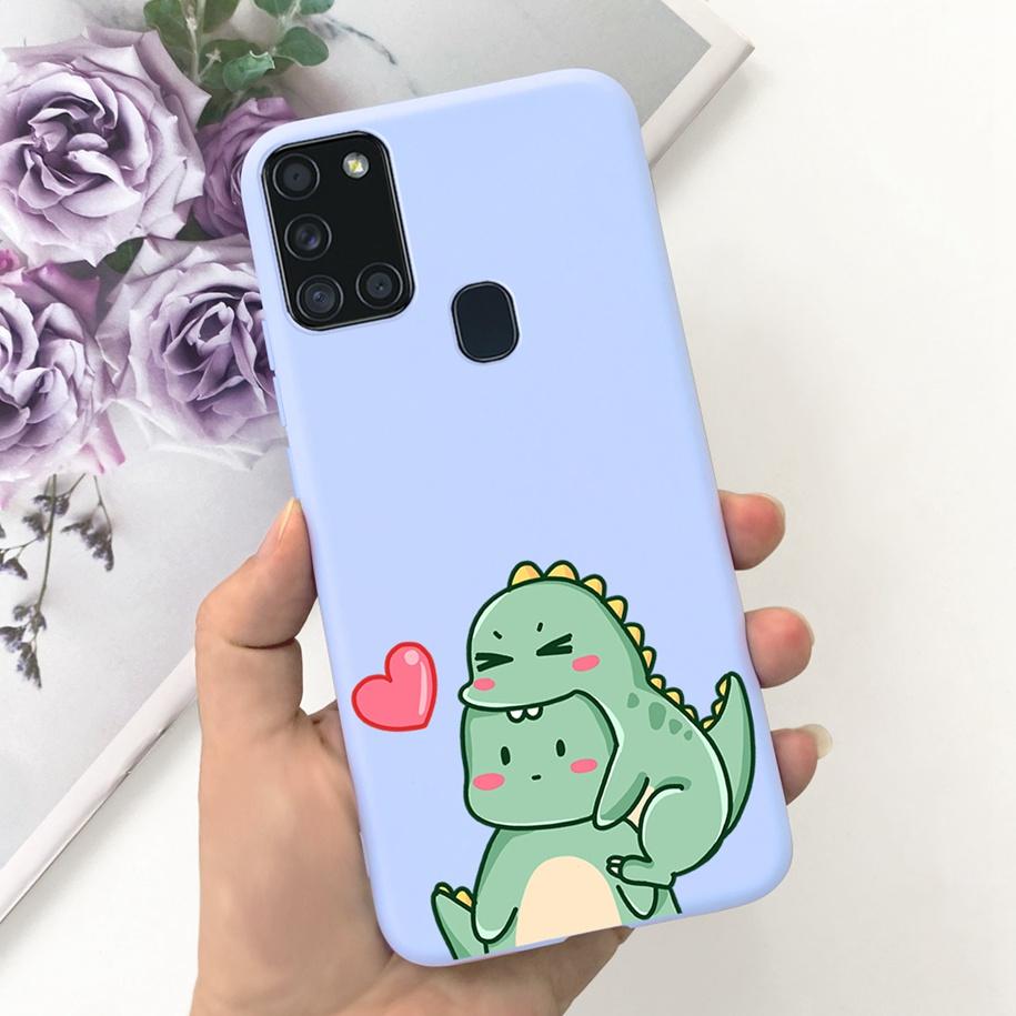 For Samsung A21S Case SM-A217F A 21S Back Cover Fashion Flower Cartoon TPU Soft Silicone Phone Case For Samsung Galaxy A21s Capa