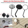 Motorcycle Mirrors Universal 10mm Scooter E-Bike Cafe Racer Retro Rearview Mirrors Adjustable ABS HD Vision Side Mirror 1