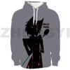 Harajuku Hazbin Streetwear 3D Print Hotel Men Clothing Hip-Hop High Street Sweatshirts Female Anime Hoodie Cosplay Costume Hoody
