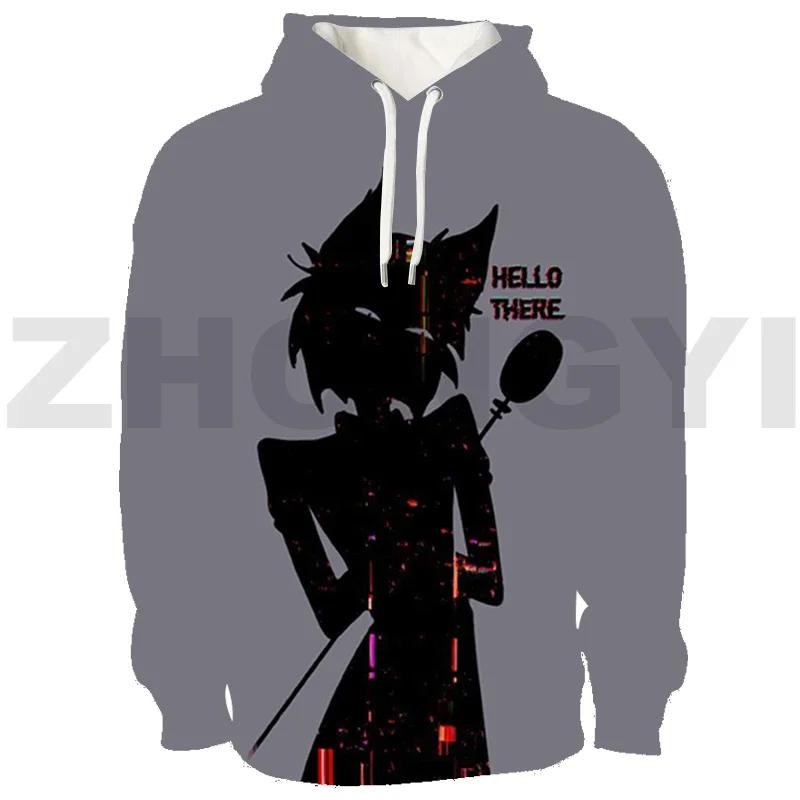 Harajuku Hazbin Streetwear 3D Print Hotel Men Clothing Hip-Hop High Street Sweatshirts Female Anime Hoodie Cosplay Costume Hoody