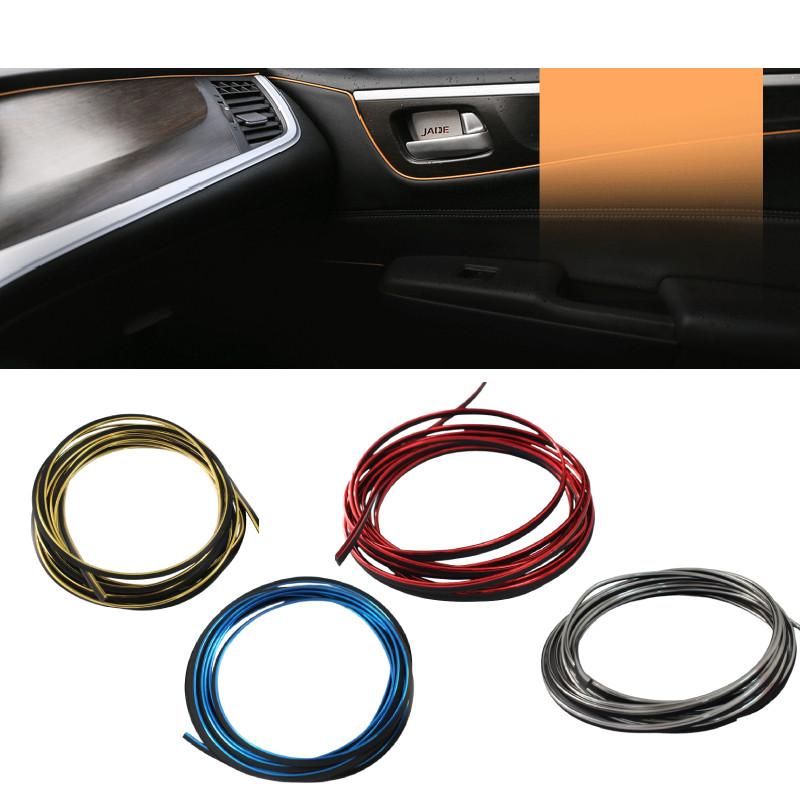 Styling Car Moulding Decorative Filler Strip Interior Exterior Set Red 5 Meters