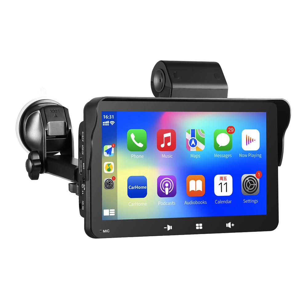 Portable 7" Touch Screen Multimedia Player Compatible with Wireless CarPlay Andr