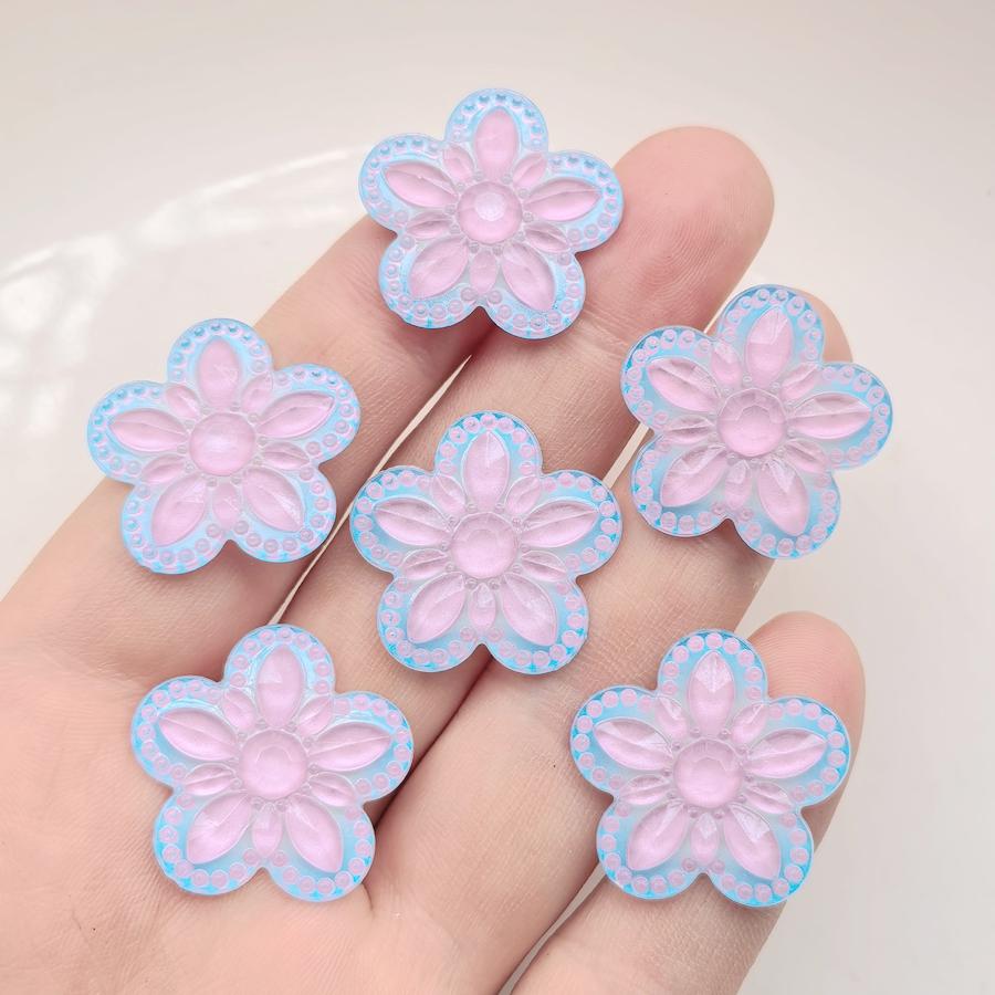 10 Pieces of Charming 25mm Flower Shaped Rhinestone, Suitable for Jewelry Making DIY Local Ear Decoration Accessories