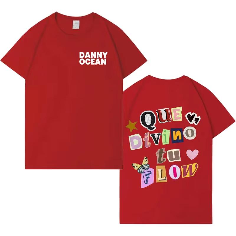 Rapper Danny Ocean Trendy Album Tshirt Mens Fashion Hot Sale Casual Y2K 2026 Spring Summer Crewneck Short Sleeve Top