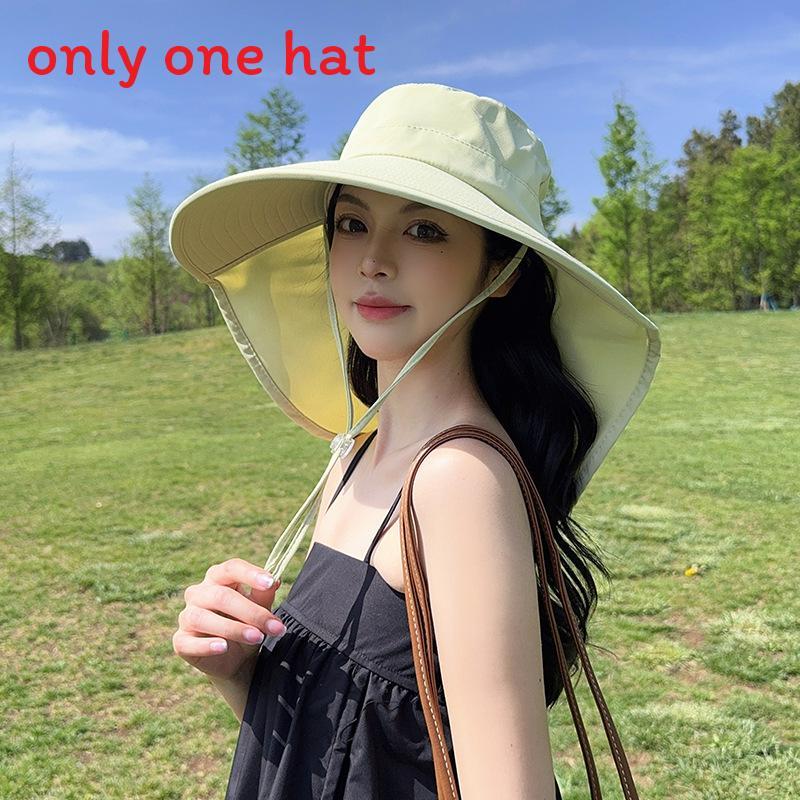 Sun Protection Sun Hat For Women With Wide Brim And Face Cover Summer Fashion Cap
