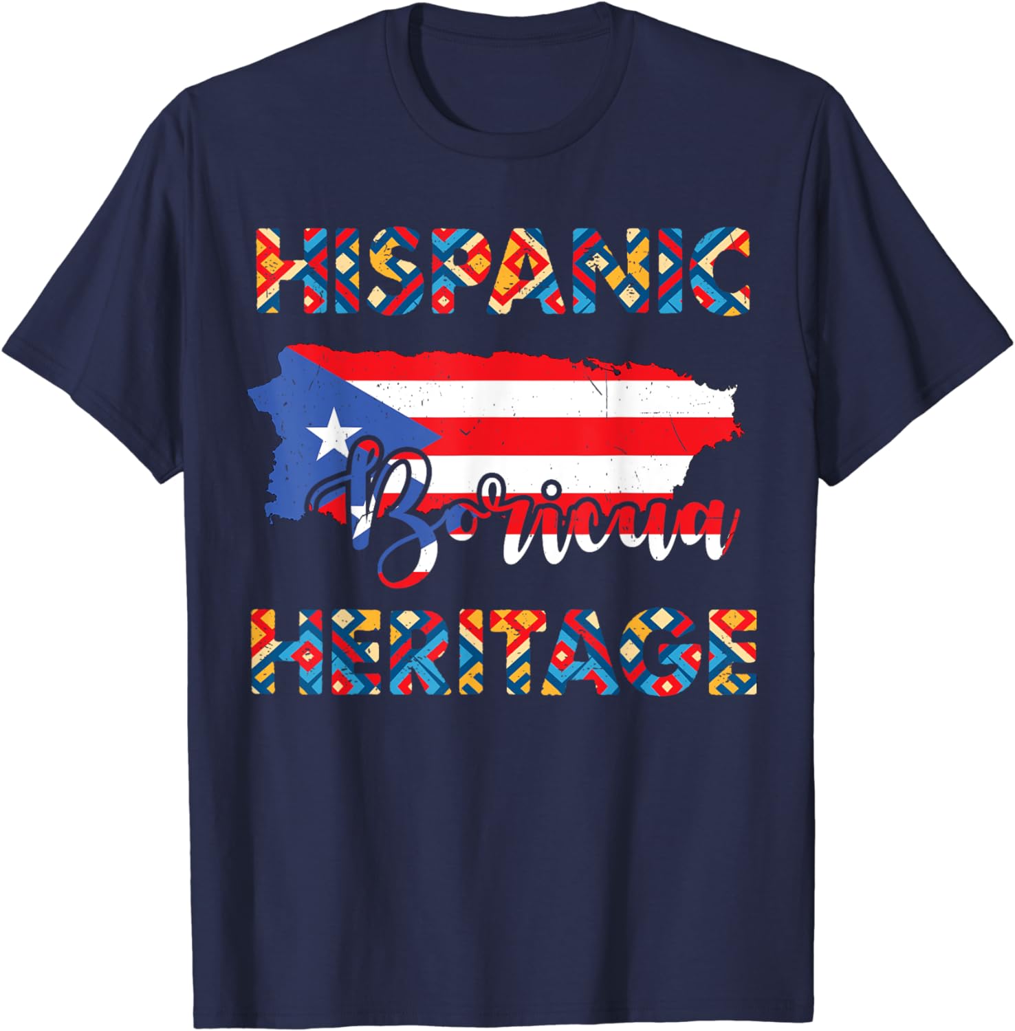 Puerto Rico Flag Shirt Hispanic Heritage Month Boricua Rican TShirt L