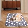 Bed Kennel Pad Sleeping Blanket Reversible with Prints for