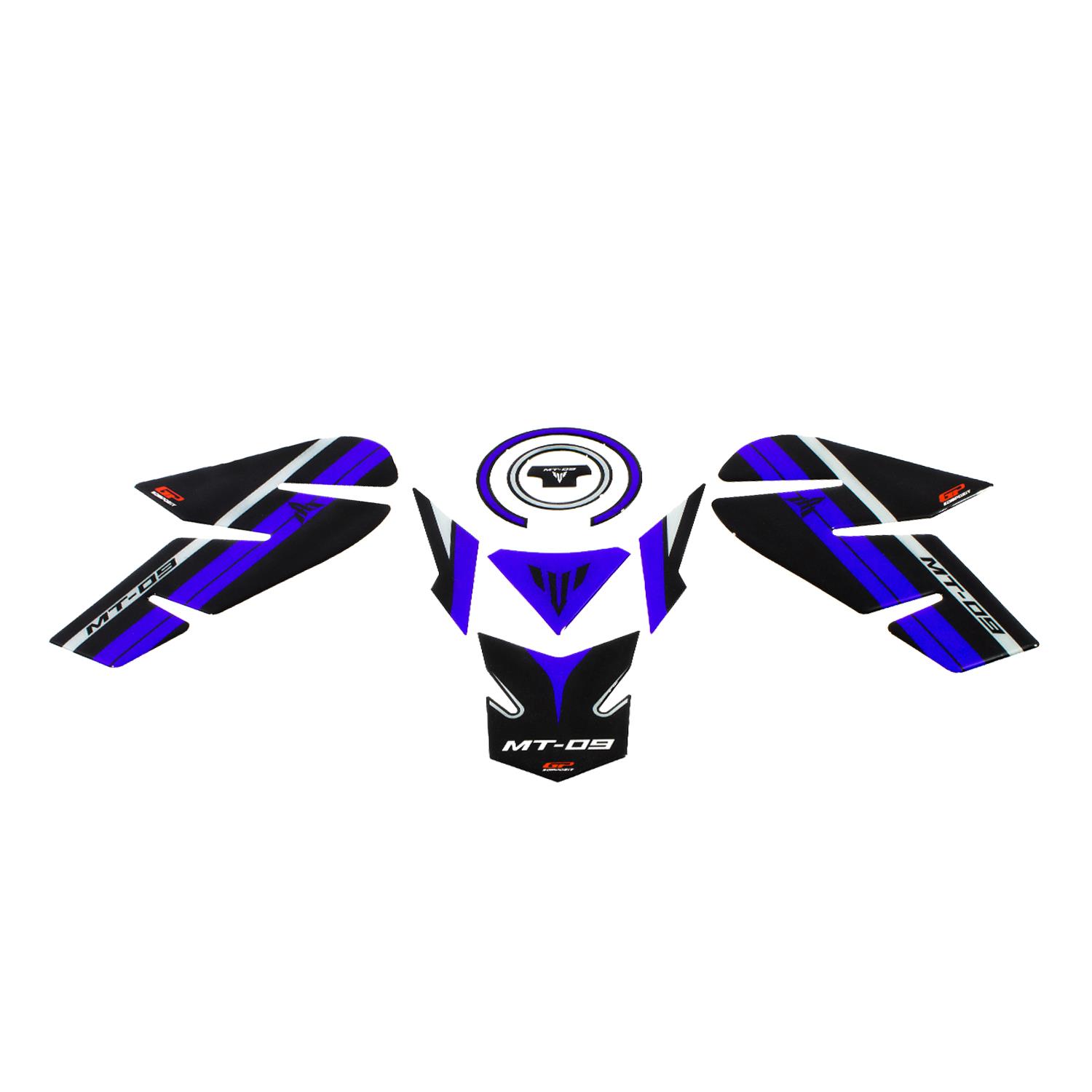 

GP Composite Yamaha MT-09 2013-2016 Compatible Tank Pad Set Blue