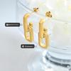 Light Luxury Geometric Gold-Plated U-Shaped Earrings
