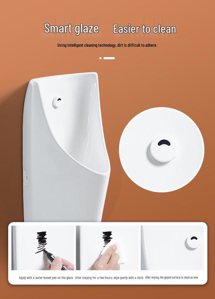 Wall-Mounted Ceramic Sensor Urinal for Men