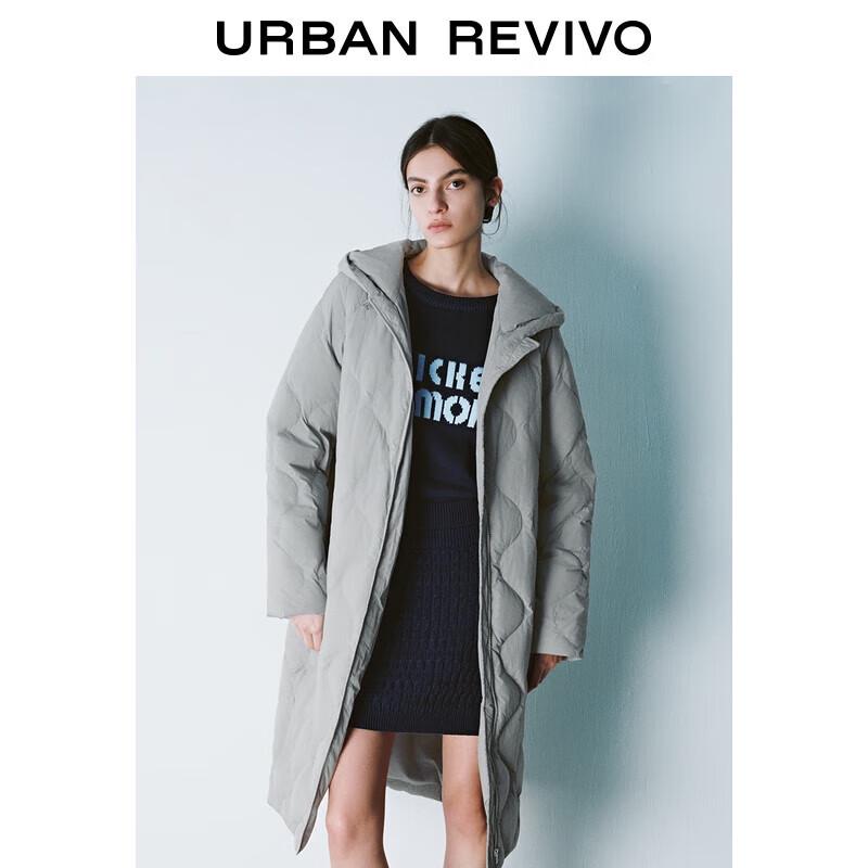 

Женская стеганая куртка-пуховик с капюшоном на двойной молнии UR XS