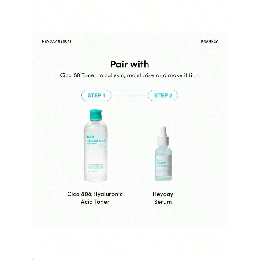 FRANKLY Heyday Serum - 30ml | 1.125% Panthenol, Hyaluronic Acid Complex For Intense Deep Moisture, Radiant Complexion Boost | Vegan, Anti-Aging