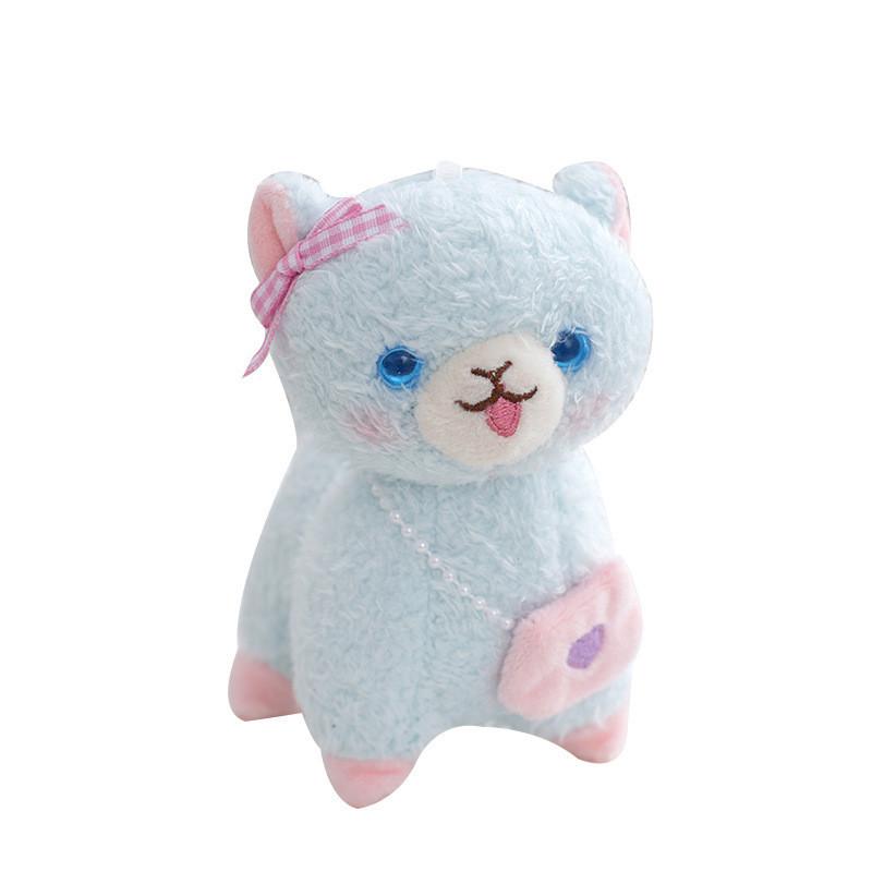 Soft And Cuddly Miniature Alpaca Plush Toy Keychain Bag Accessory In Multiple Shades