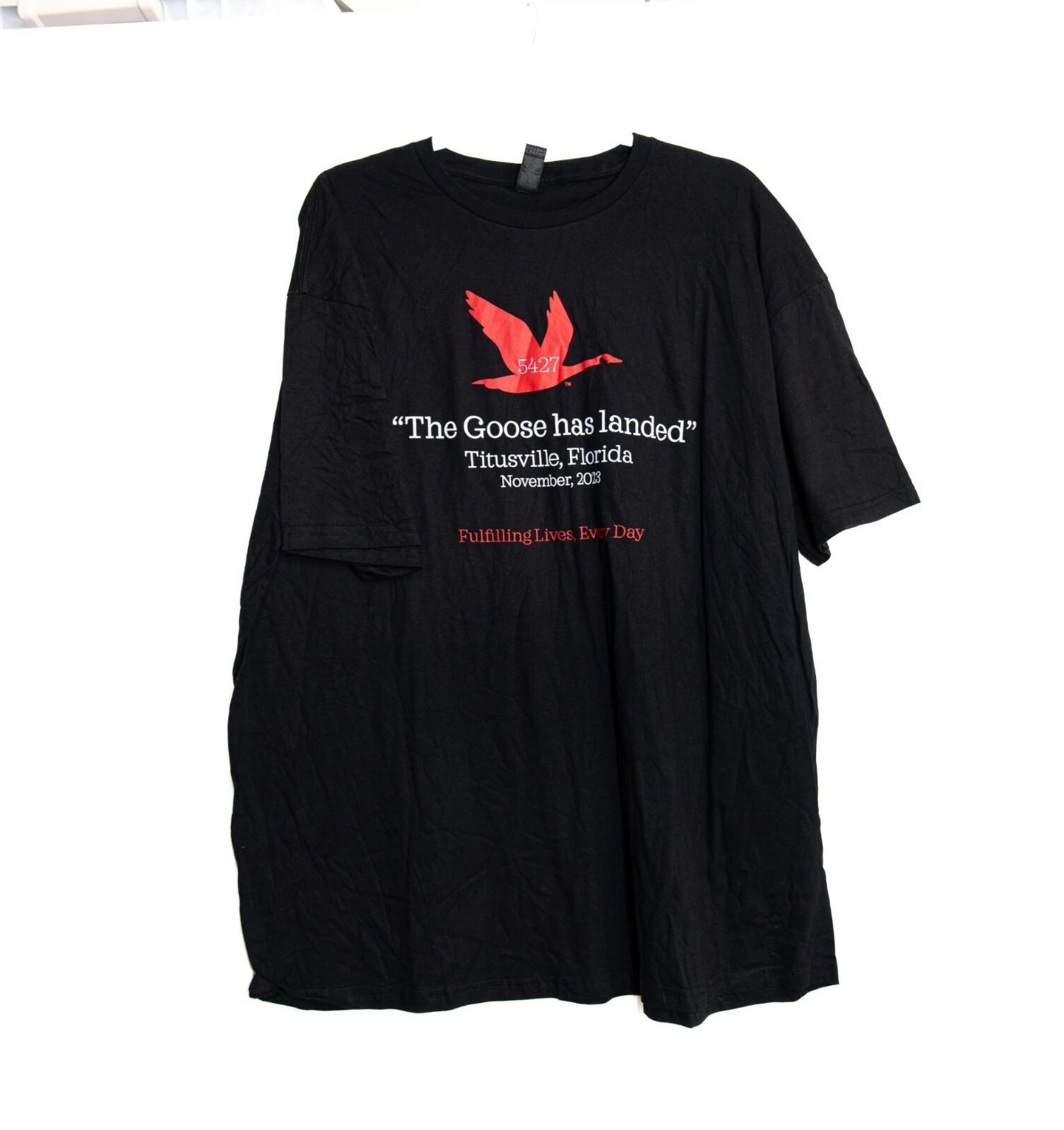 The Goose Has Landed Black T-Shirt 2XL Titusville Florida 2013 Short Sleeve Co XXXL