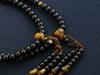 Kyoto Buddhist Altar Hayashi Prayer Beads Shingon Sect Shakuni Ebony with Tiger Eye Stone Formal Official Bag Kyoto Prayer Beads (For Men) [Tiger Eye]