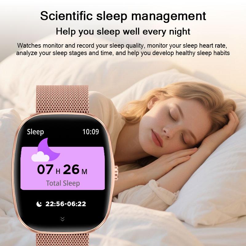 Smart Watch For Women Full Touch Screen Bluetooth Call Waterproof Watches Sport Fitness Tracker Smartwatch Lady Reloj Mujer