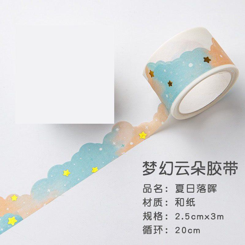 

1roll Hand account stickers and paper tape hot stamping decorative materials, hand account landscaping border film