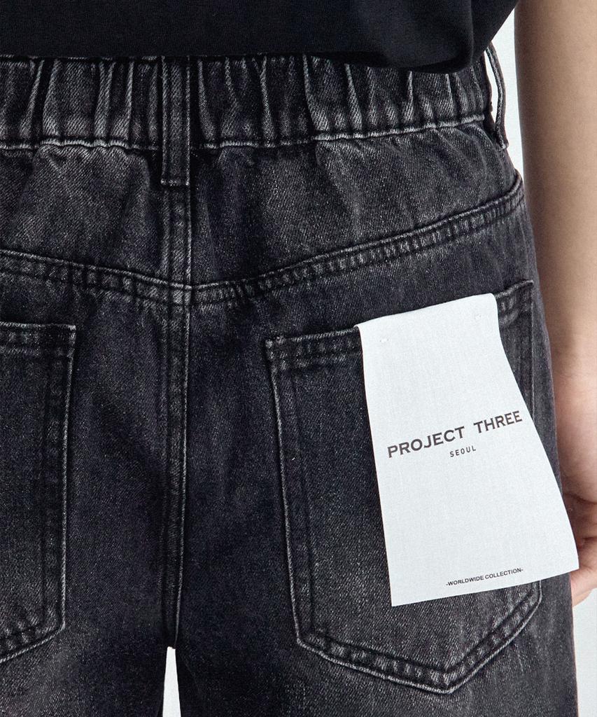 Peulojegteusseuli Black Straight Denim Pants_Wd1616