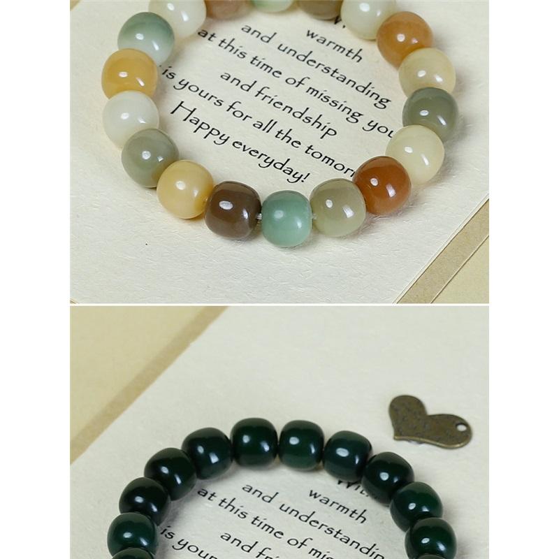 Wholesale New Style Simple Bodhi Root Prayer Beads Bracelet, Scenic Spot Same Style, Old-Shape Beads, Fresh and Elegant Minimalist Hand Jewelry