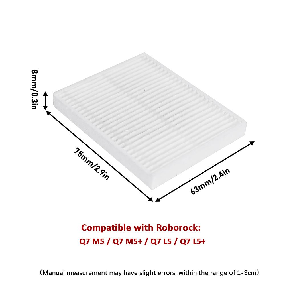 Für Roborock Q7 M5 M5+ / Q7 L5 L5+/ Q7 TF TF+ /Q7B Q7T+ Teile Hauptseitenbürste Wischlappen HEPA-Filter Saugroboter