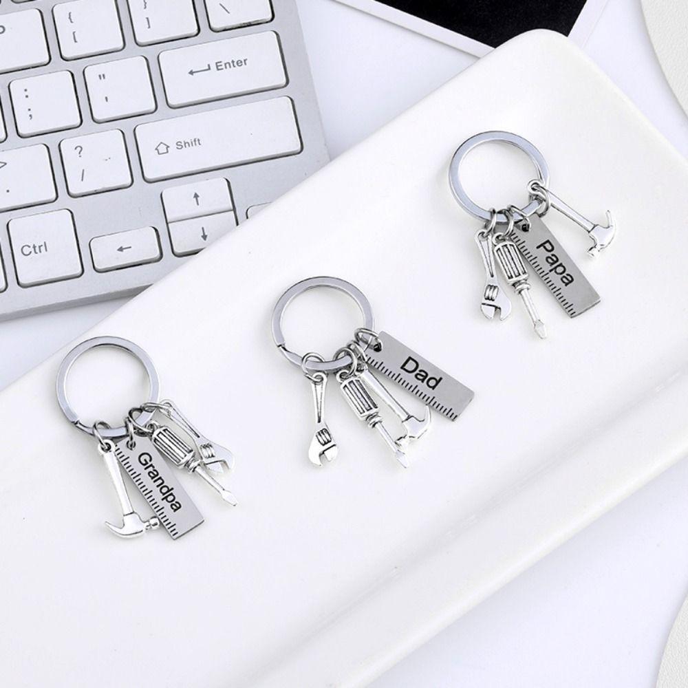 Hammer Dad Letters Keychains Dad Letters Father's Day Pendant  Father's Day Gifts