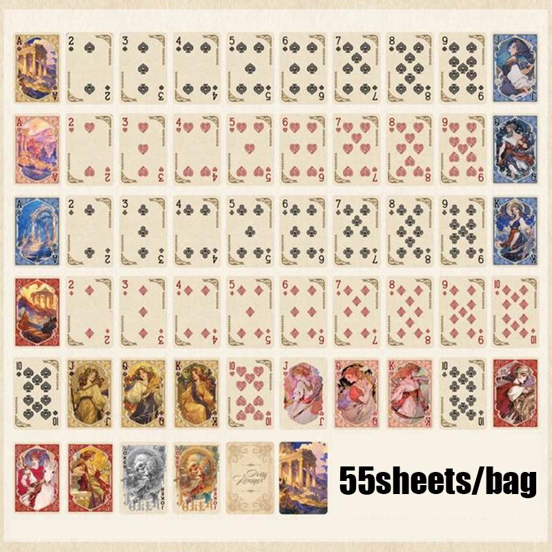 55sheets God Prayer Series Poker Cards Durable Game Prop Cards Friends Gathering Festival Gifts Diary Scrapbook Decorative Cards