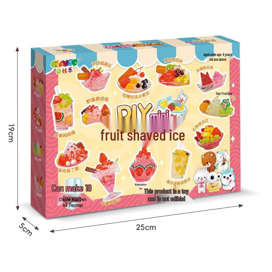 Yibile Mini Shaved Ice Cart DIY Role-Playing Toy Set for Girls