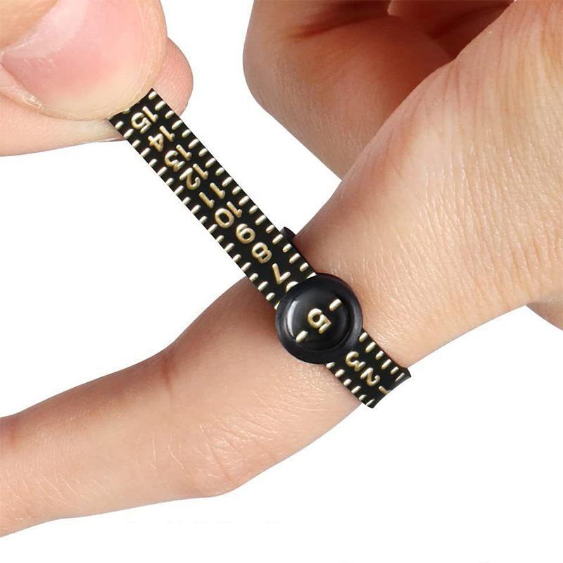 Ring Sizer Measure With Magnifier Finger Gauge Genuine Tester Finger Coil Ring Sizing Tool Uk/Us/Eu Size Measure Ring Sizer