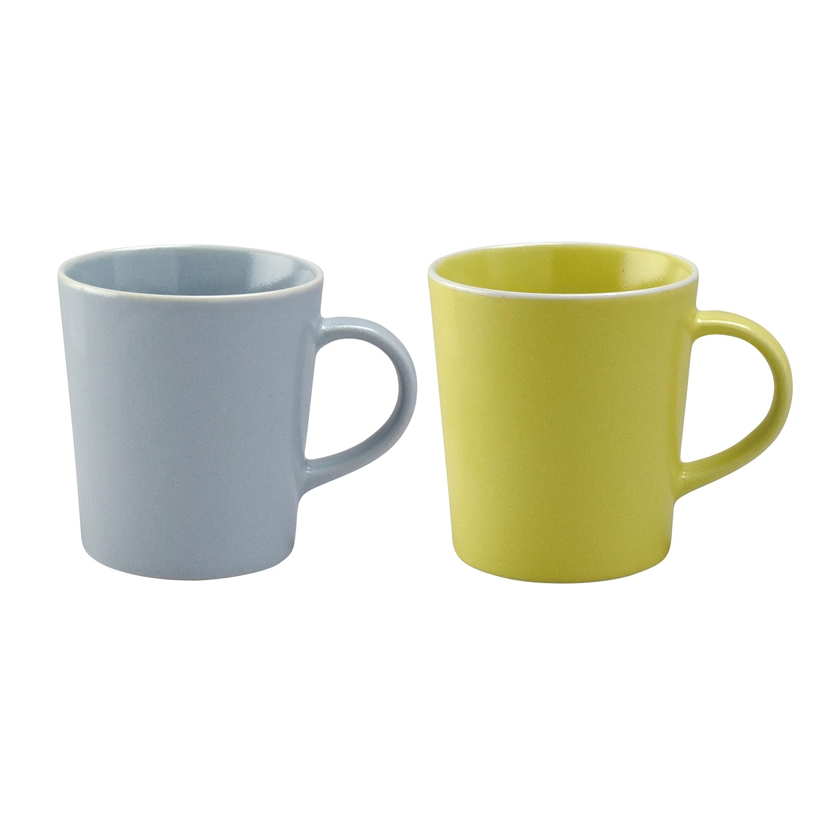 

Aito Seisakusho Mino Ware Ceramic Gray Suitable for Single or Dishwasher and Microwave Made in Ciel Mugs, Pair, & Yellow, Couples, Safe, Japan,