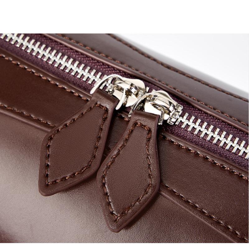 Niche Design Single Shoulder Large Capacity Cowhide Underarm Bag Long Red Baguette Bag Women