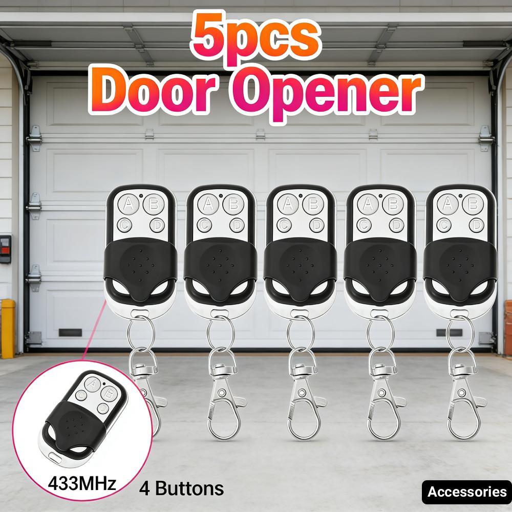 5 יחידות משכפל שלט רחוק 4 כפתורים 433MHz משכפל שיבוט החלפה אוניברסלית אלחוטי נייד לשער גראז'