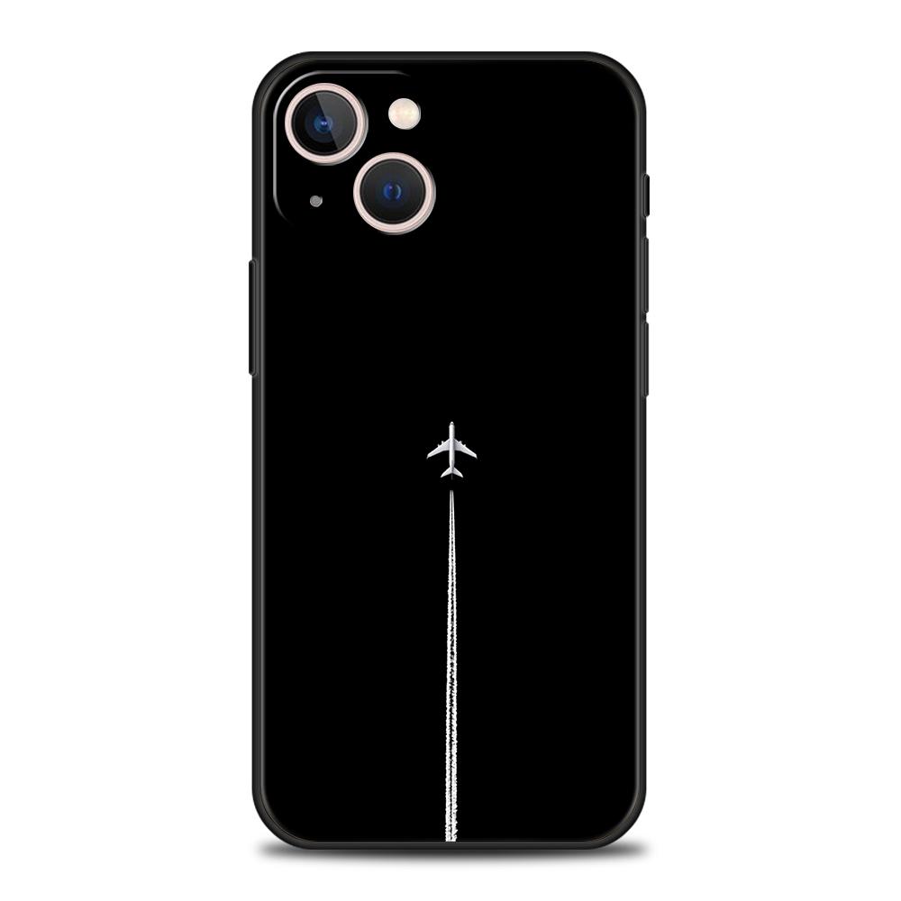 Luxury TPU Soft Phone Case For iPhone 17 Air 16E 16 11 15 14 Pro MAX 12 13 7 8 Plus X XR XS SE 2022 Cover Airplane Pattern