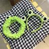 Cute Green Frog Headband with Hair Hoop for Washing Face Wide Padded Headband Skin Care Makeup Removal Shower for Women Girls