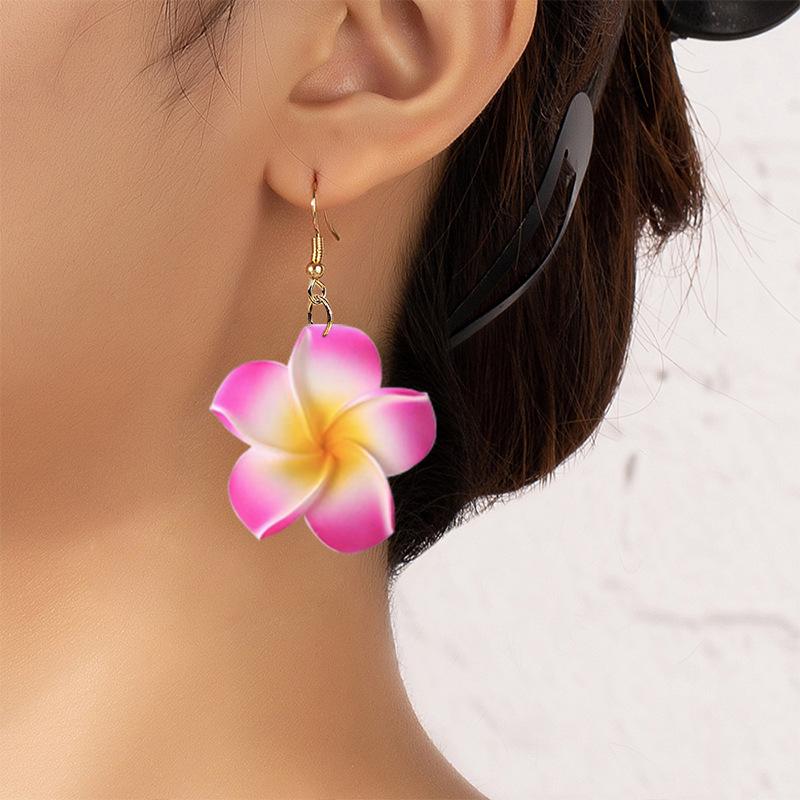 Plumeria Earrings - Versatile Travel & Daily Wear, 8 Color Options