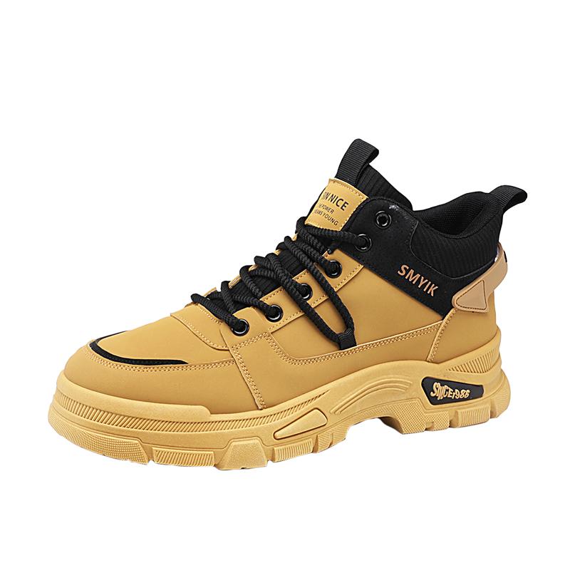 

Men s Boots Soft Sole Anti Slip Casual Thick Sole Comfortable High Top Boots Four Seasons Versatile Work Shoes Zapatillas Male 39