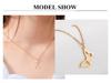 Cazador Korean Stainless Steel Butterfly Pendant Necklace Trendy Gold Color Chain Necklaces For Women Jewelry Gifts New 2026