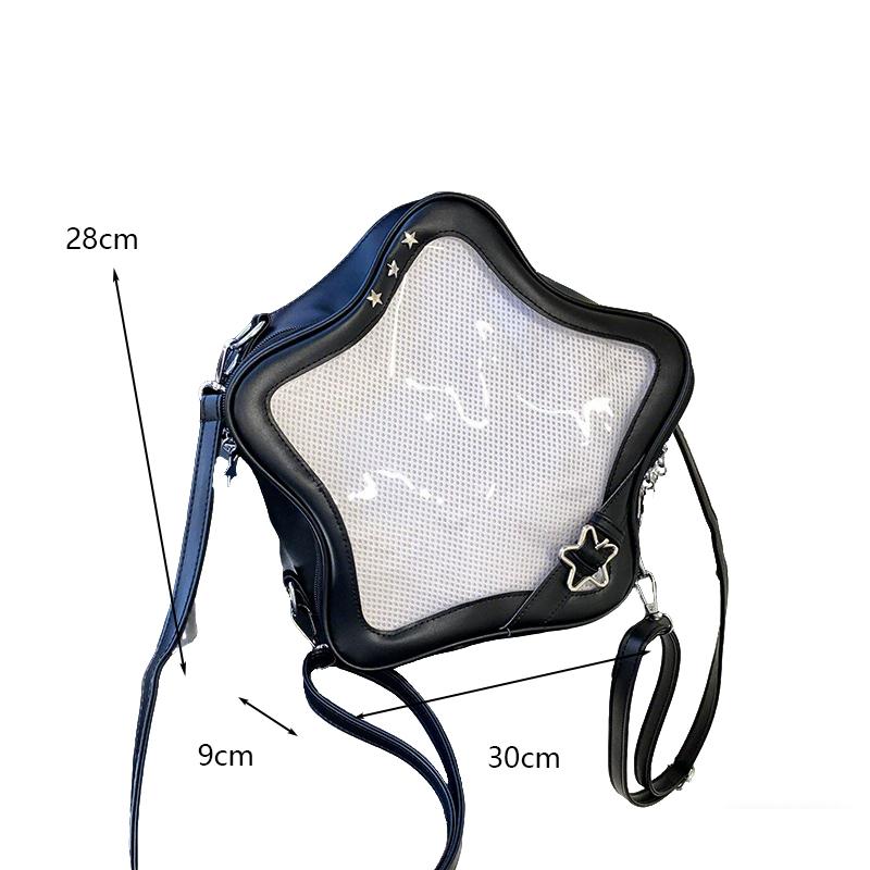 Yogodlns New Ita Bag Backpacks Popular Transparent School Bag for Women Sweet Chic Star Crossbody Bag Fashion Shoulder Bag For Girls